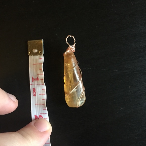 3/$20 ⚡️ Copal Amber wire wrapped pendant - Picture 3 of 3